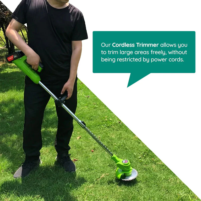 Powerful Electric Battery Operated Cordless Grass Trimmer - Image 5
