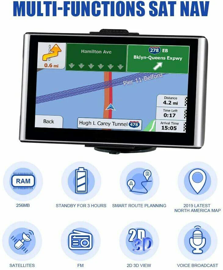Premium 7-Inch Gps Navigation System For Cars And Trucks - Image 2