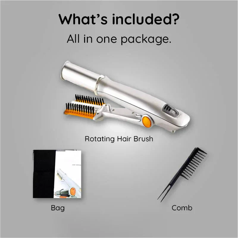Professional 2 in 1 Rotating Iron Hair Brush - Image 6