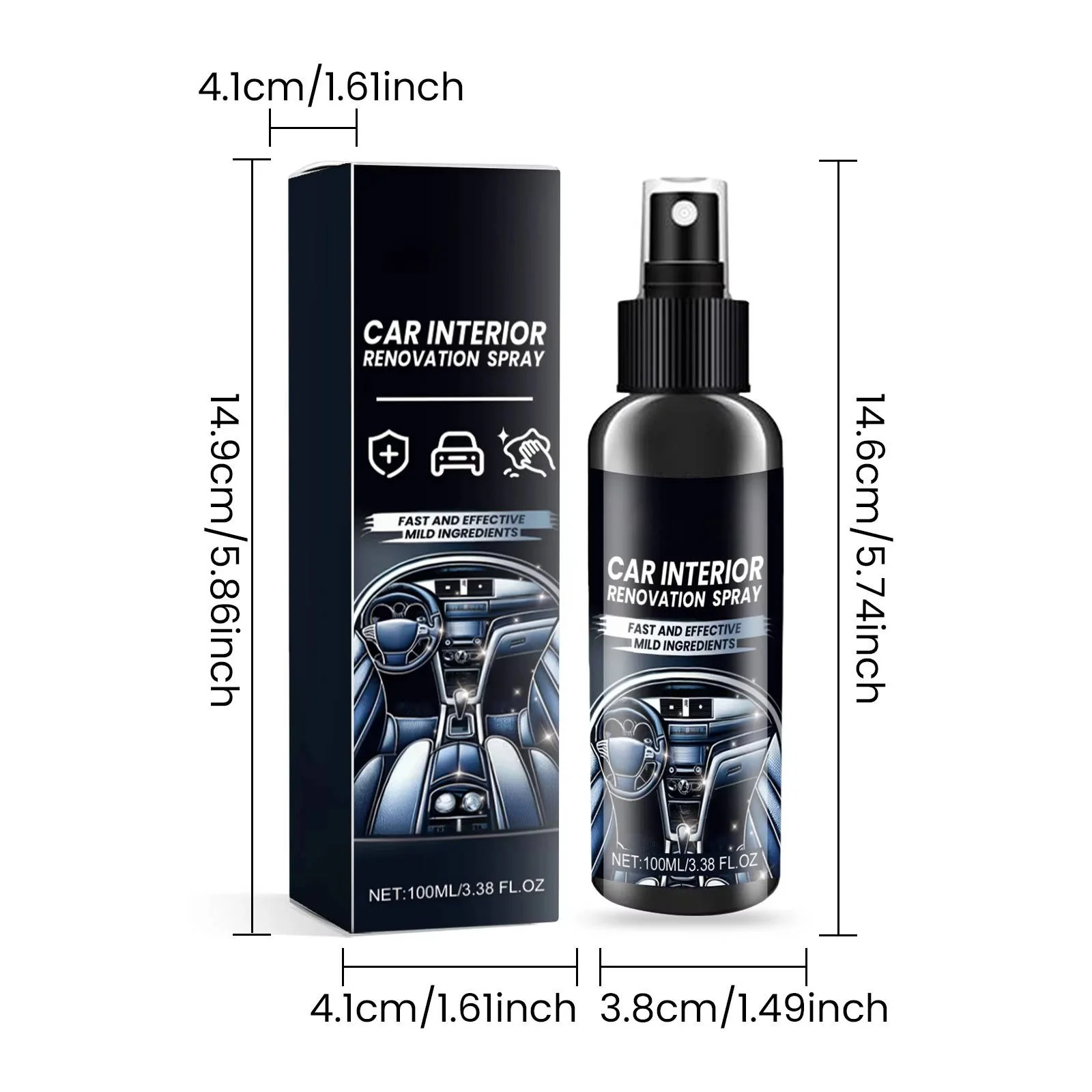 Professional Car Interior Cleaner Set of 3 - Image 7