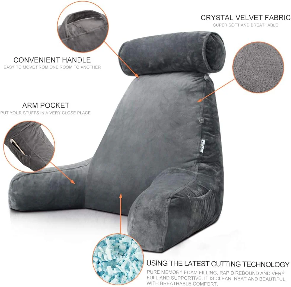 Reading Bed Pillow with Arms - Image 2