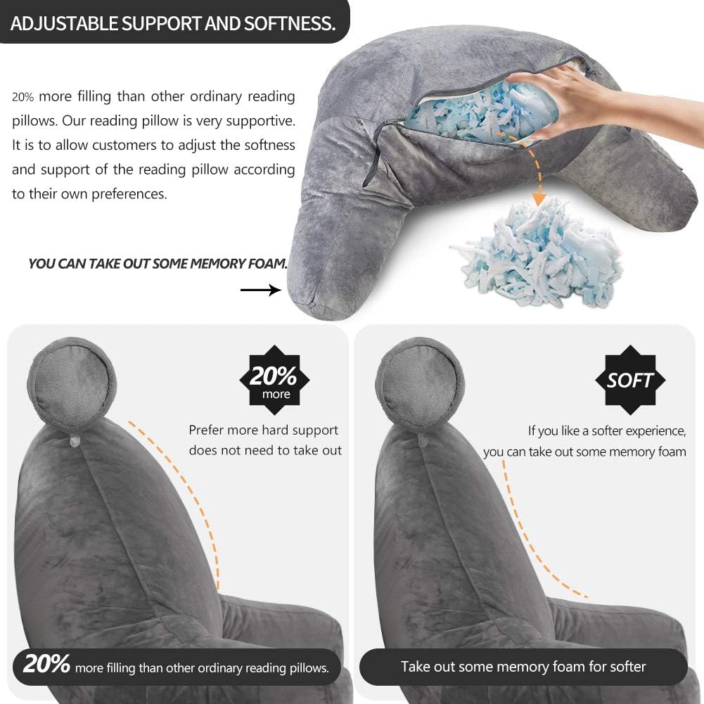 Reading Bed Pillow with Arms - Image 4