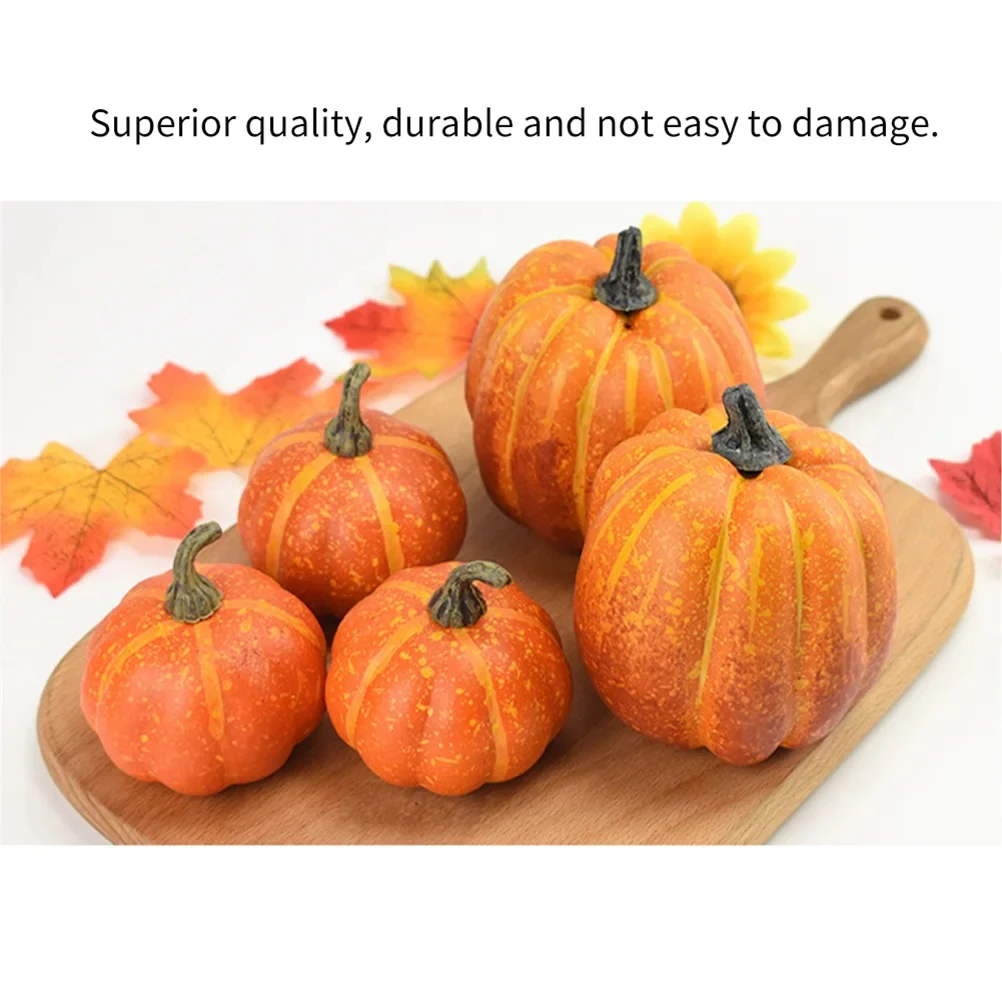 Realistic Fake Pumpkins Halloween Decor - Image 3