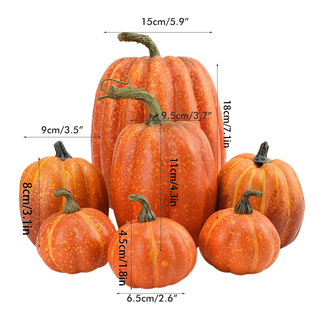 Realistic Fake Pumpkins Halloween Decor - Image 5
