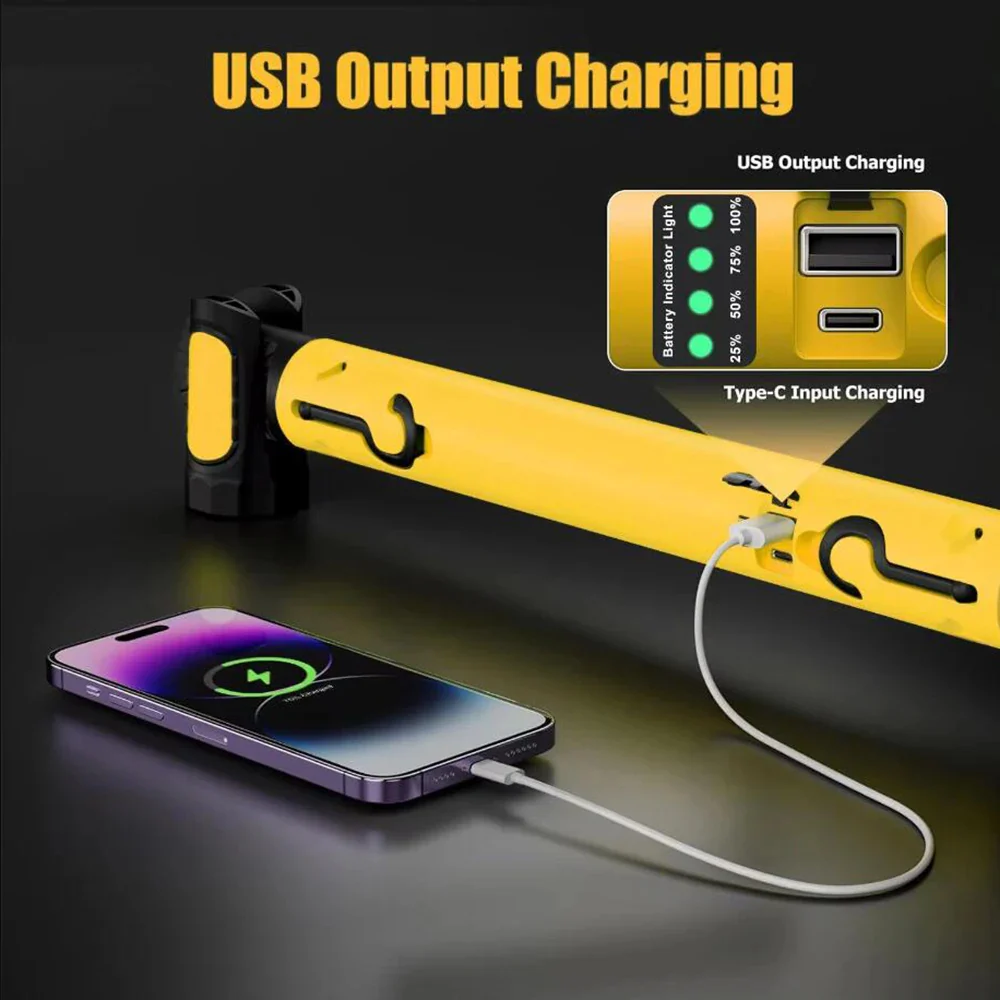 Rechargeable LED Work Light with Magnetic Base - Image 2