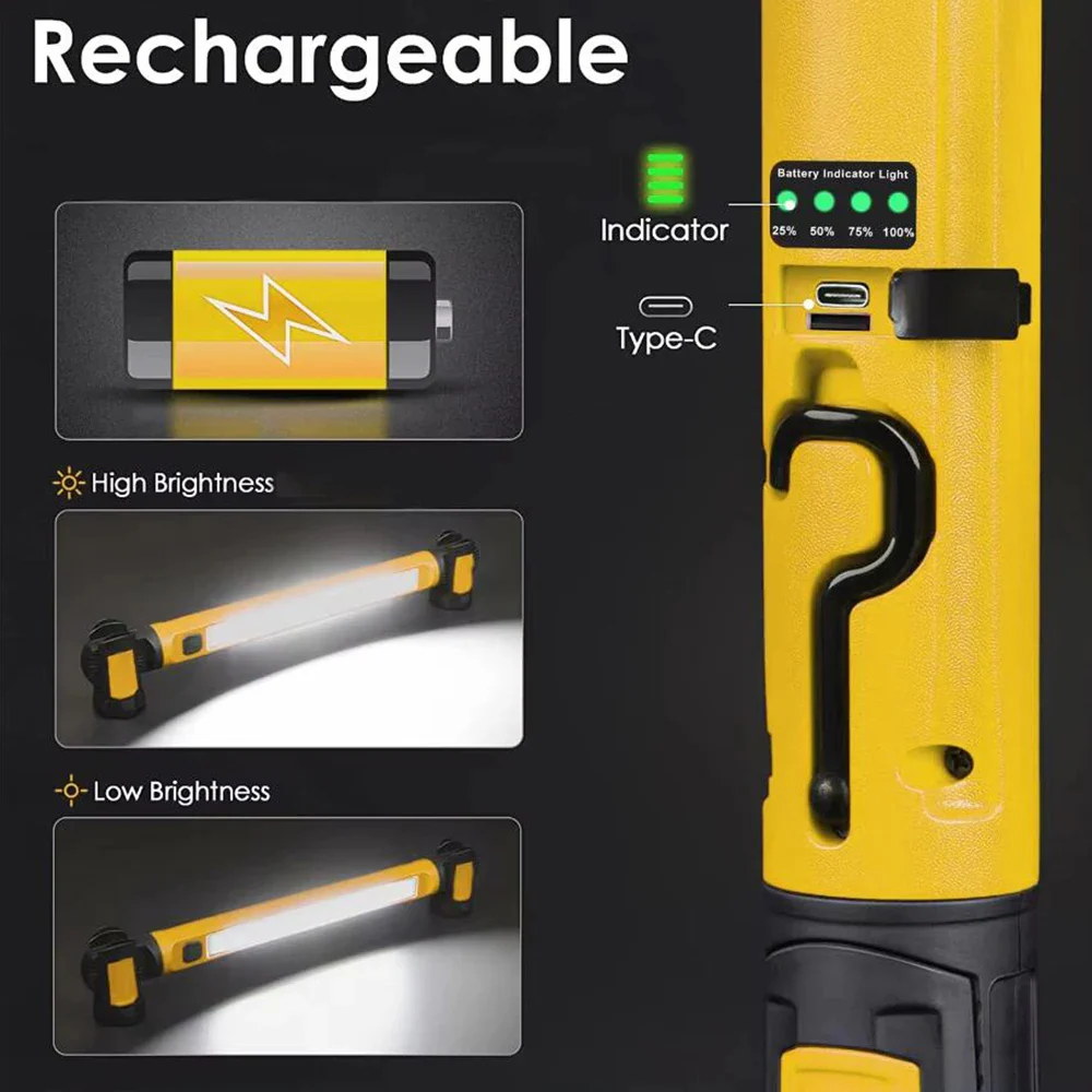 Rechargeable LED Work Light with Magnetic Base - Image 4
