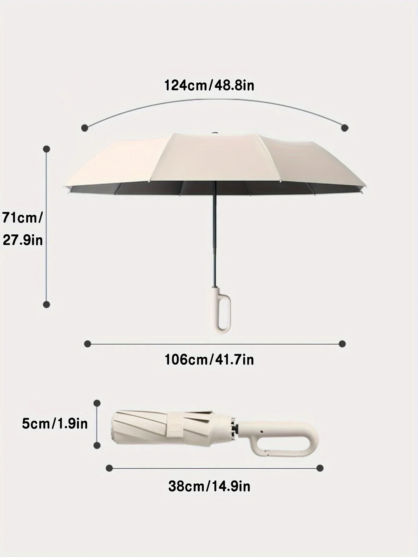 Reinforced Contemporary Compact Umbrella - Image 7