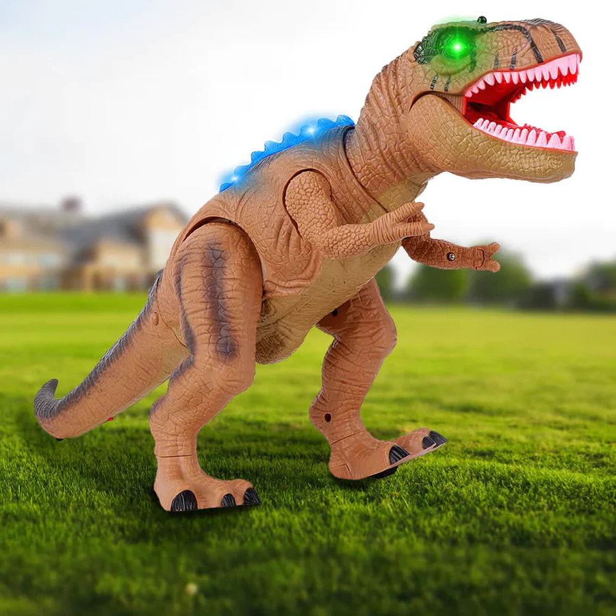Remote Control T-Rex Dinosaur With LED Light Up, Walking & Roaring Realistic Dinosaur Toys - Image 10