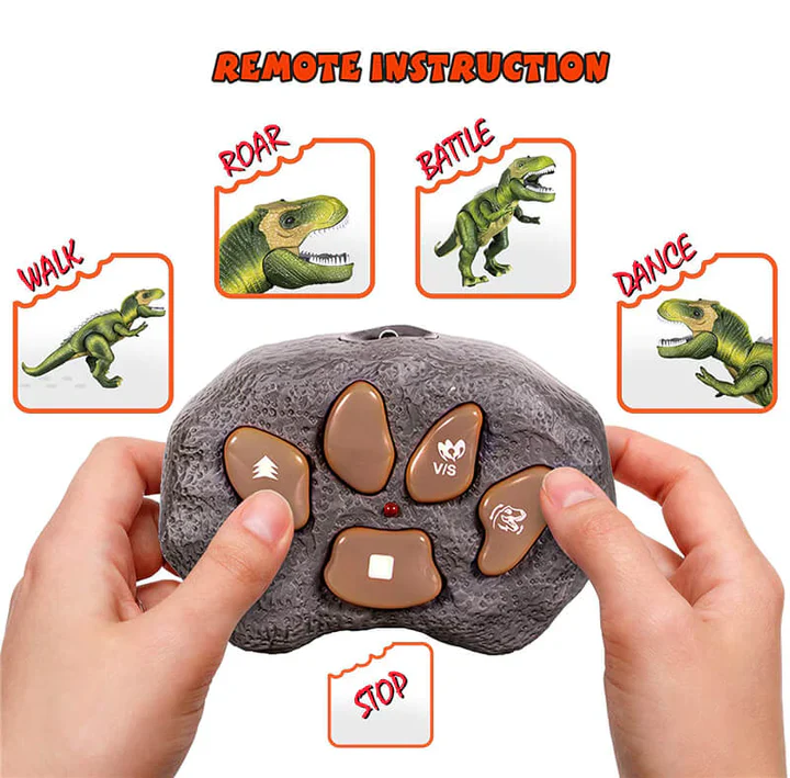 Remote Control T-Rex Dinosaur With LED Light Up, Walking & Roaring Realistic Dinosaur Toys - Image 13