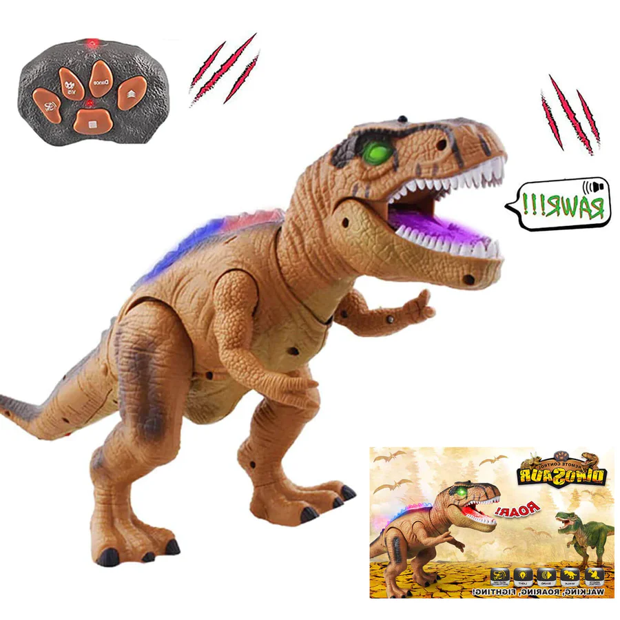 Remote Control T-Rex Dinosaur With LED Light Up, Walking & Roaring Realistic Dinosaur Toys - Image 14
