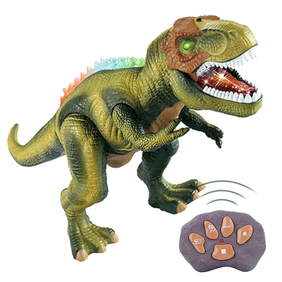 Remote Control T-Rex Dinosaur With LED Light Up, Walking & Roaring Realistic Dinosaur Toys - Image 4