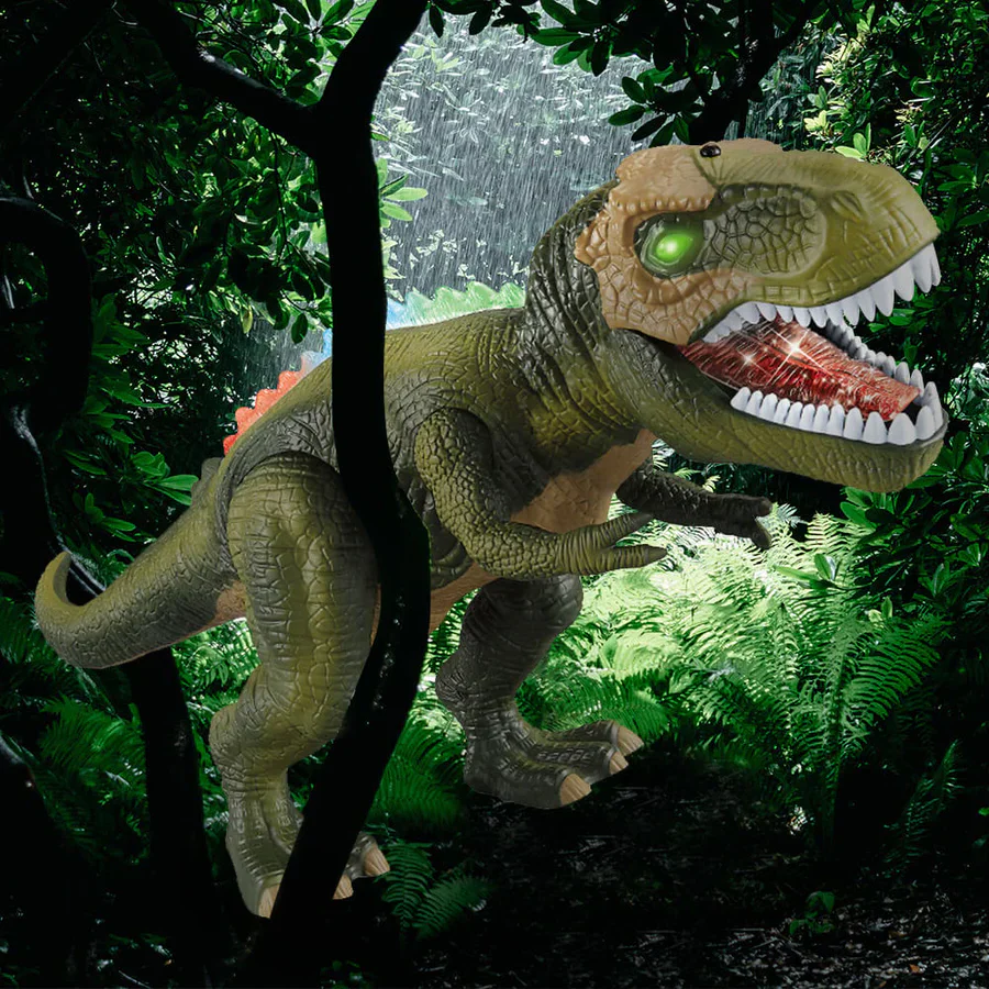Remote Control T-Rex Dinosaur With LED Light Up, Walking & Roaring Realistic Dinosaur Toys - Image 5