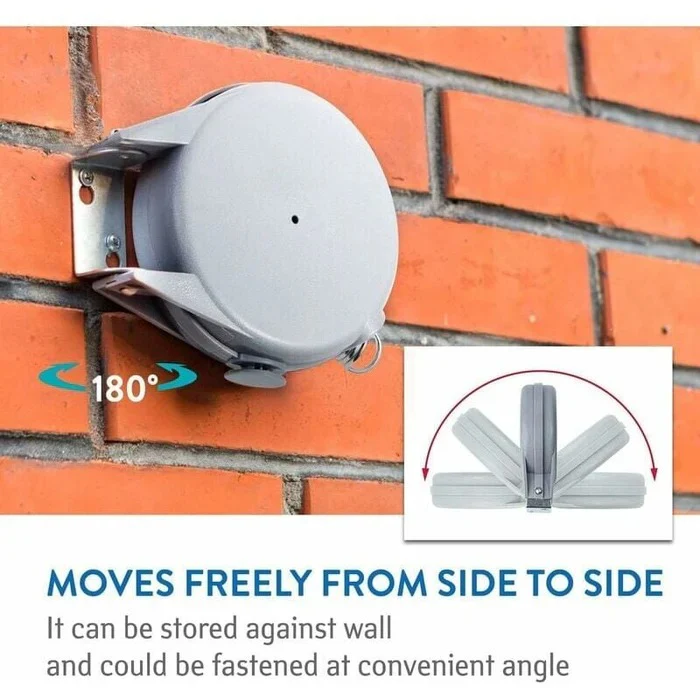 Retractable Washing Line with Swivel Wall Mount - Image 4