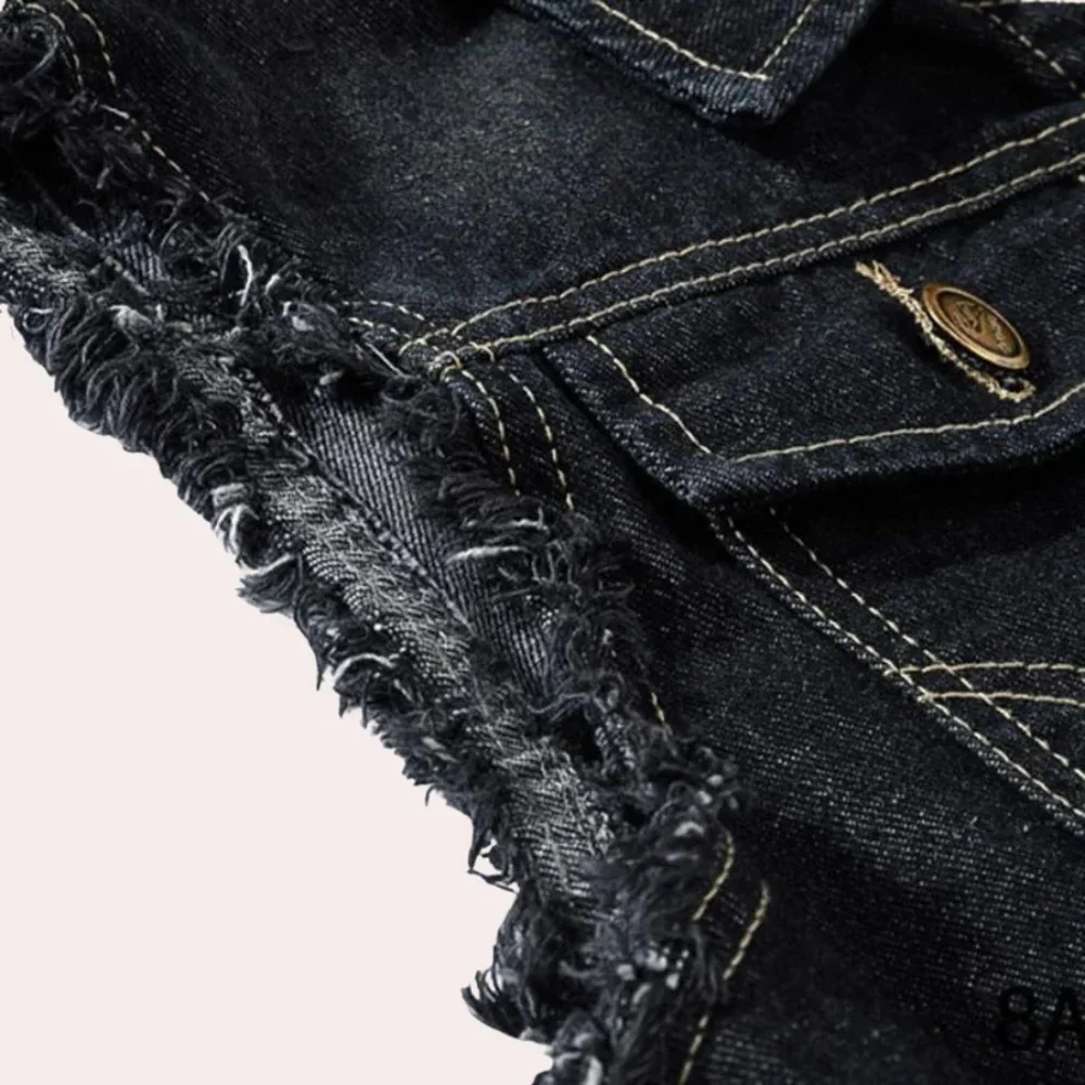 Retro Denim Vest For Men - Image 5