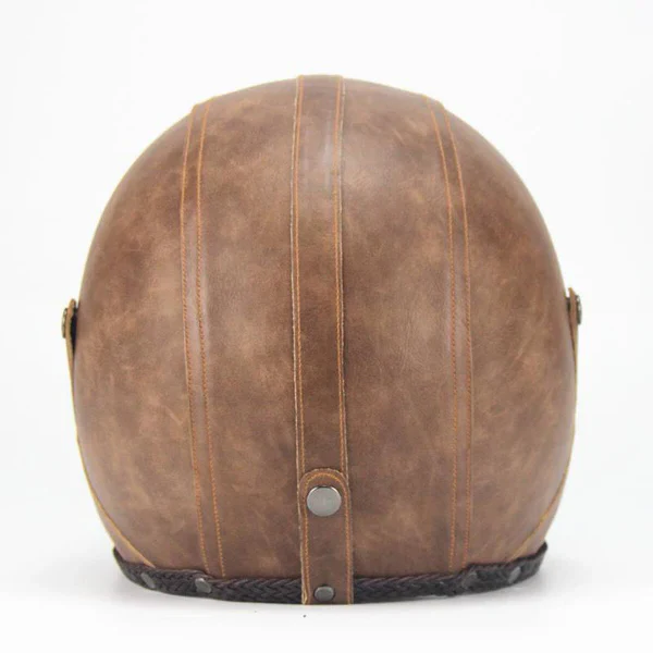 Retro Vintage Motorcycle Helmet Open Face With Goggle Mask - Image 4