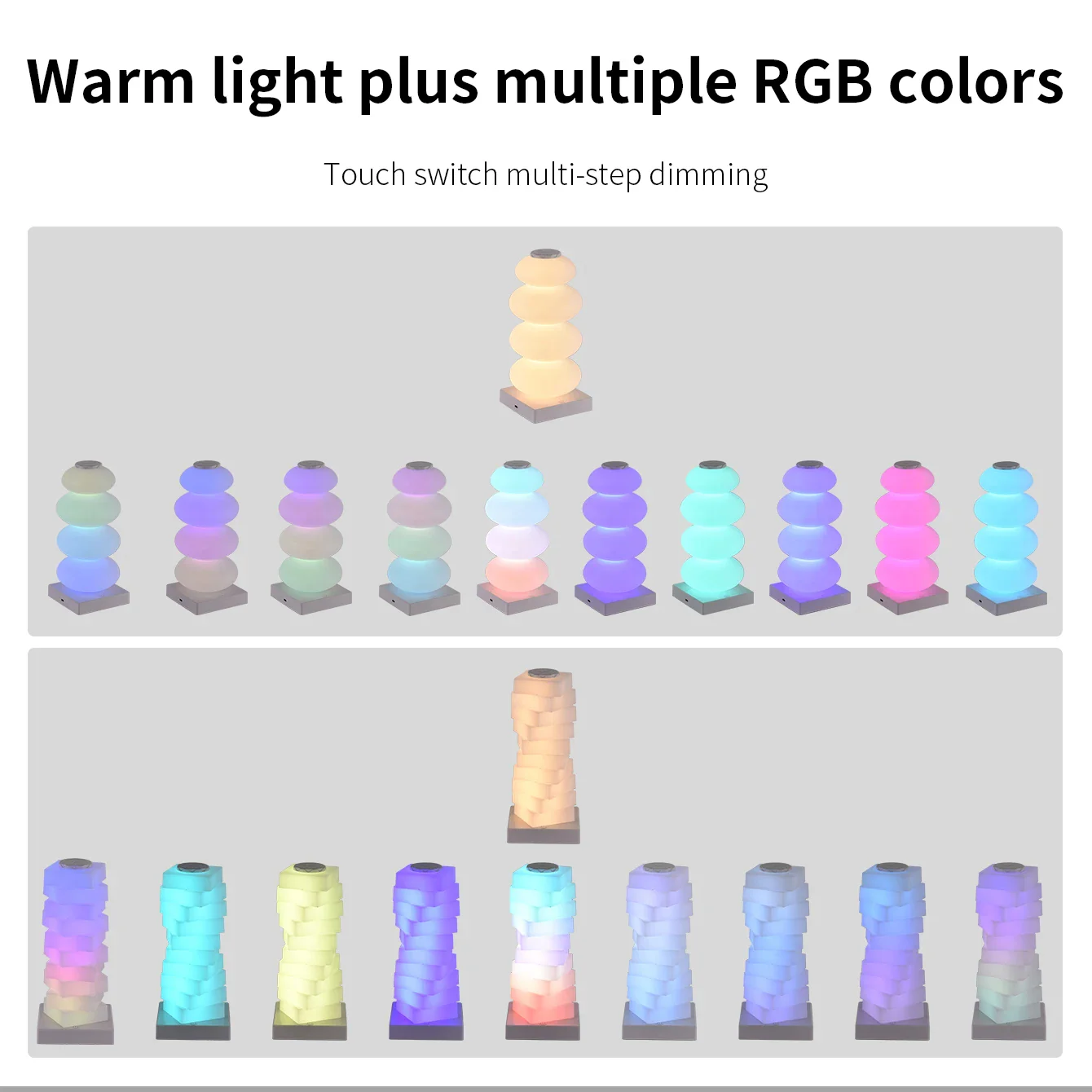 RGB LED Bedside Lamp with Touch Control - Image 2