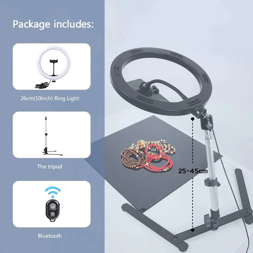 Ring Light Tripod Stand With Phone Holder - Image 2