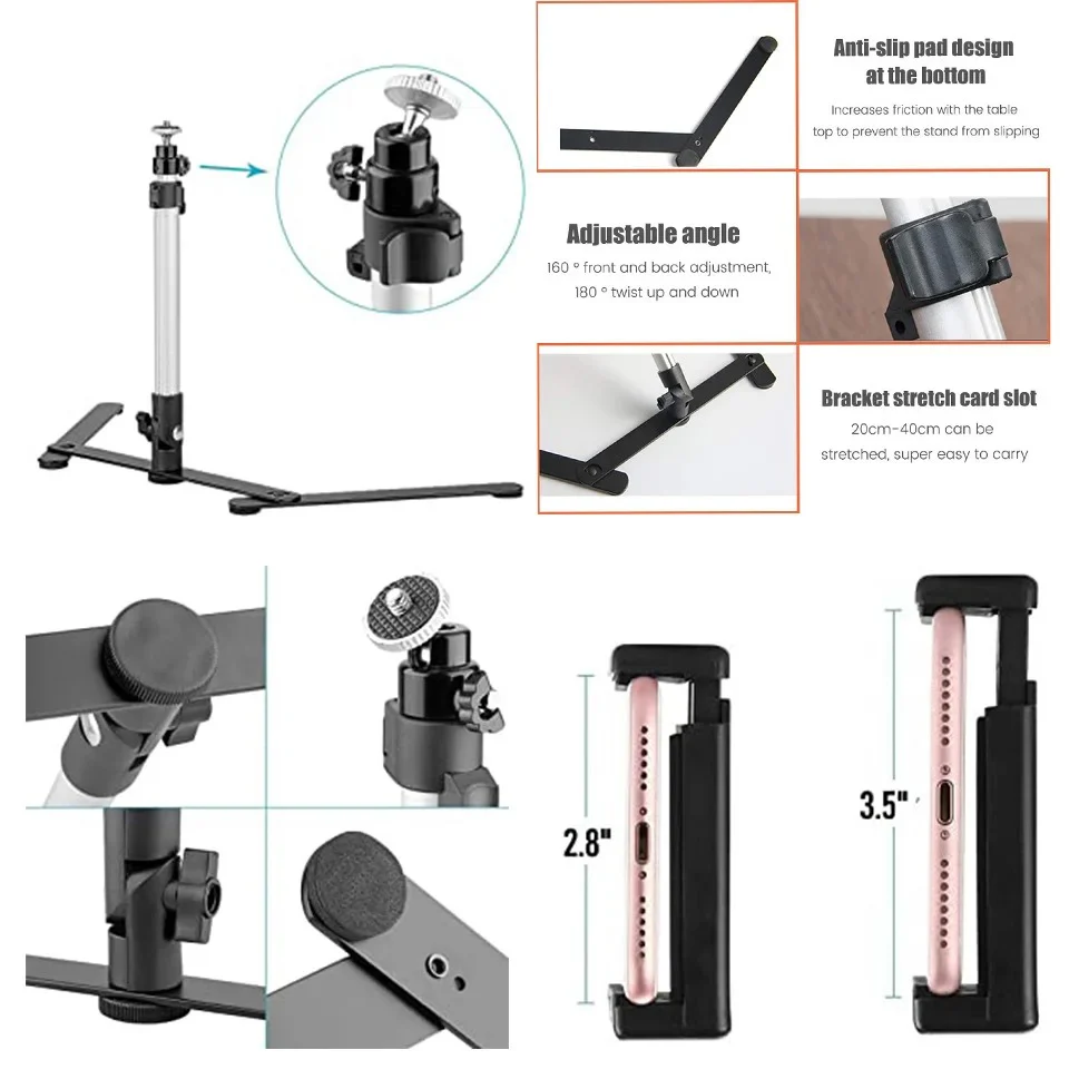 Ring Light Tripod Stand With Phone Holder - Image 4