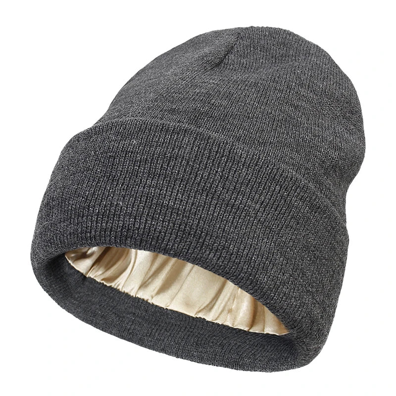 Satin Lined Hat Beanie Cap for Women - Image 2
