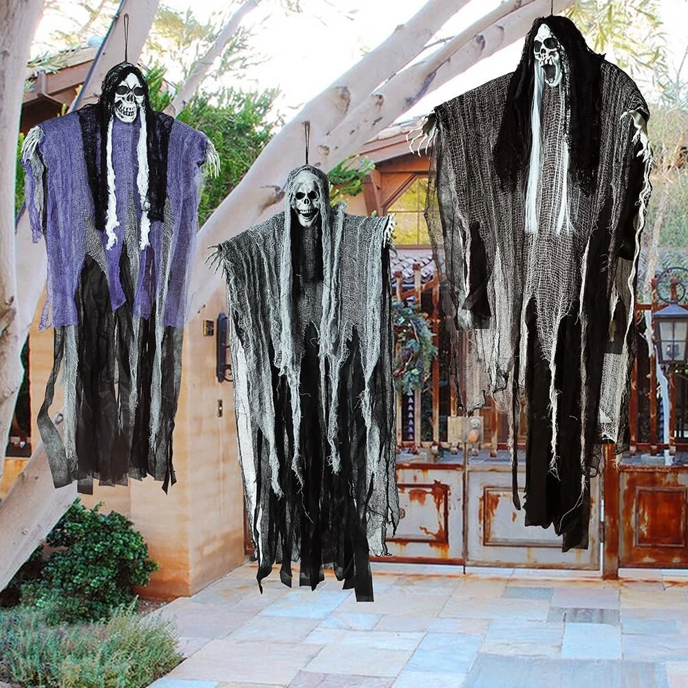 Scary Realistic Halloween Hanging Decorations Outdoor And Indoor - Set Of Three - Image 3