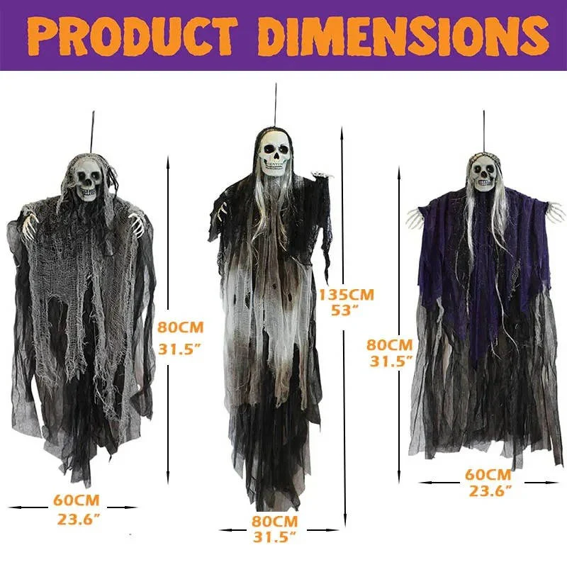 Scary Realistic Halloween Hanging Decorations Outdoor And Indoor - Set Of Three - Image 7