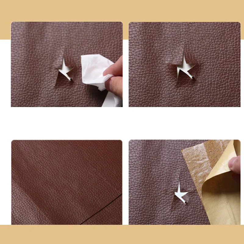 Self-Adhesive Leather Refinisher Cuttable Sofa Repair Patch (19.7 x 53.9 inches) - Image 12