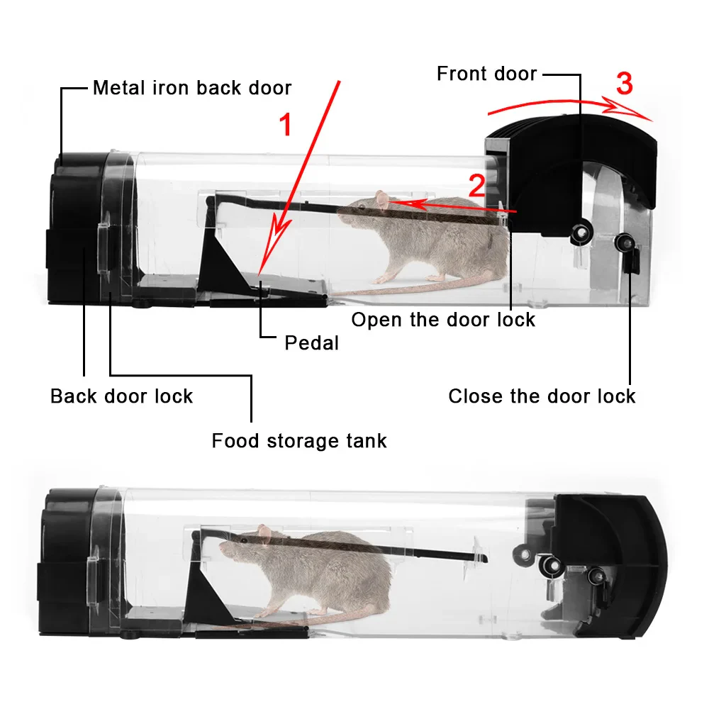 Self-Locking Reusable Humane Mouse Trap - Image 2