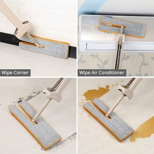Self-Wringing Double-Sided Flat Microfiber Mop & Broom With 360 degree Spin - Image 6