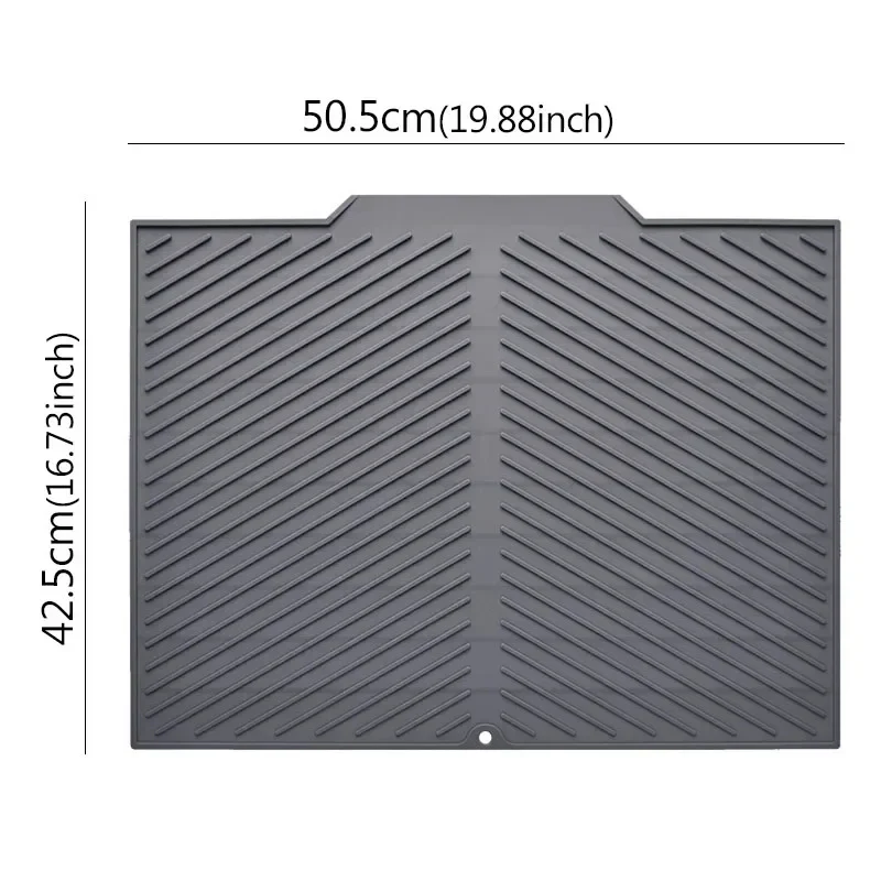 Silicone Dish Drying Mat with Drain Design - Image 5