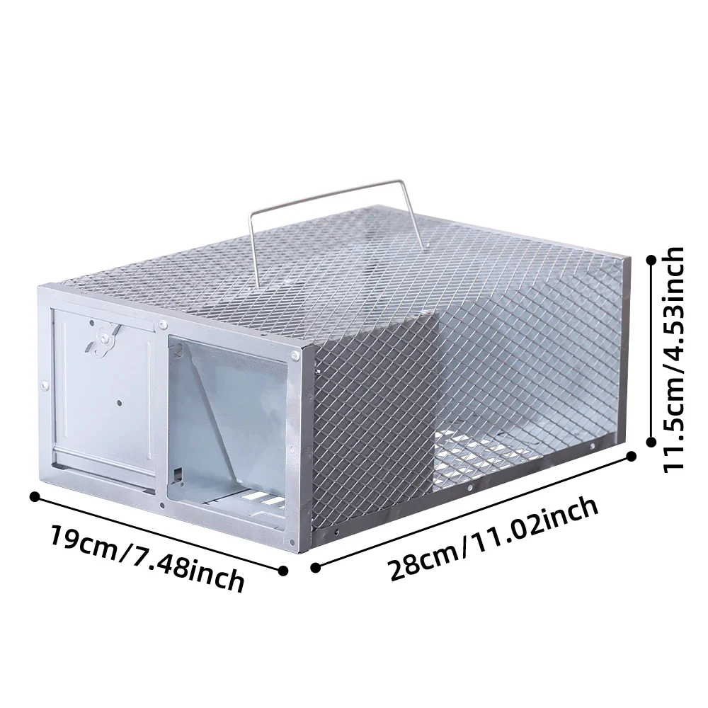 Single Door Reusable Mouse Trap Metal Cage - Image 3
