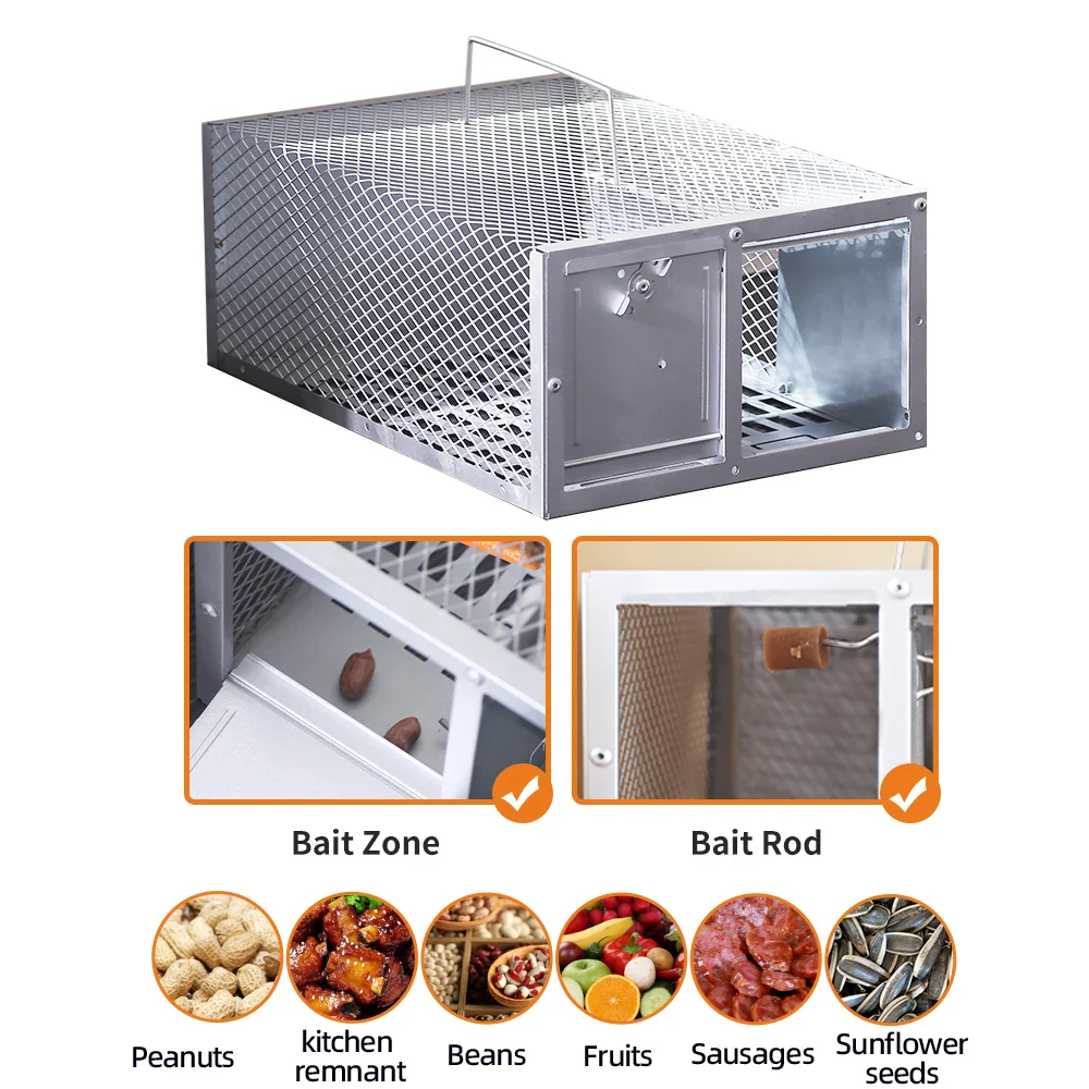 Single Door Reusable Mouse Trap Metal Cage - Image 4