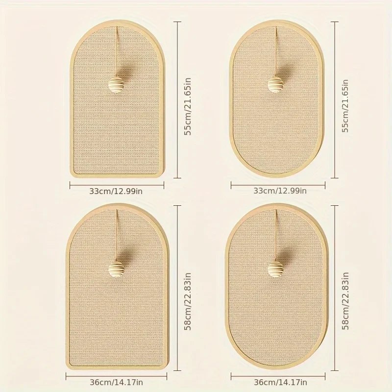 Sisal 3 in 1 Wall Mounted Cat Scratch Pad - Image 2