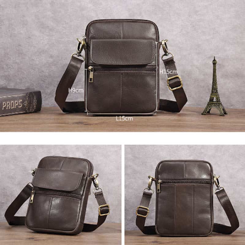 Small Shoulder Bag Made Of Leather For Men - Image 10