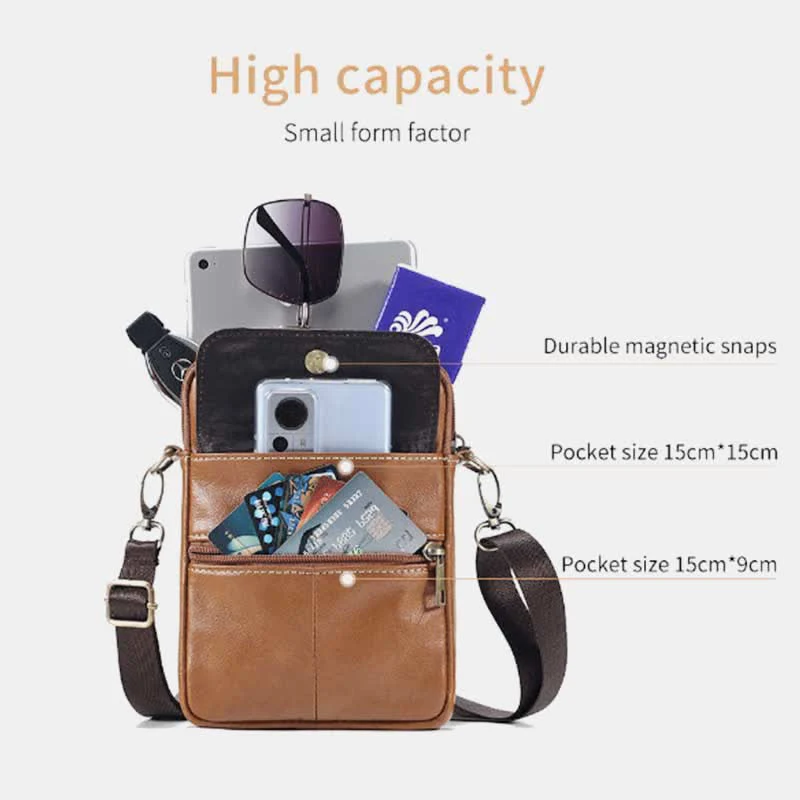 Small Shoulder Bag Made Of Leather For Men - Image 3