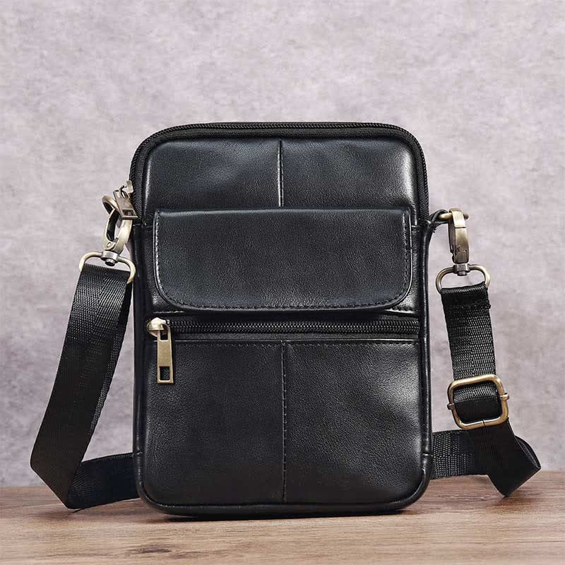 Small Shoulder Bag Made Of Leather For Men - Image 8