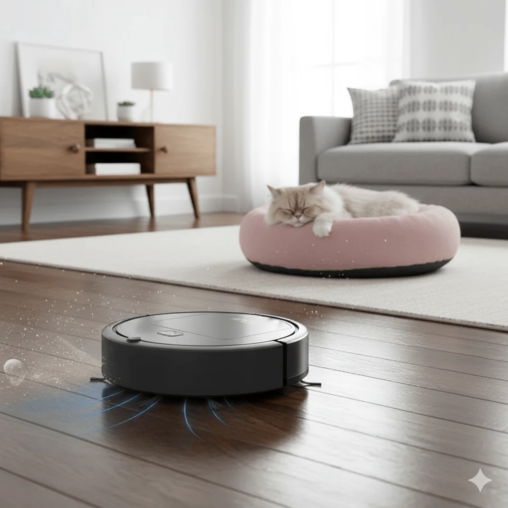 Smart robot vacuum cleaner with ultra-quiet cleaning and HEPA filtration - Image 2