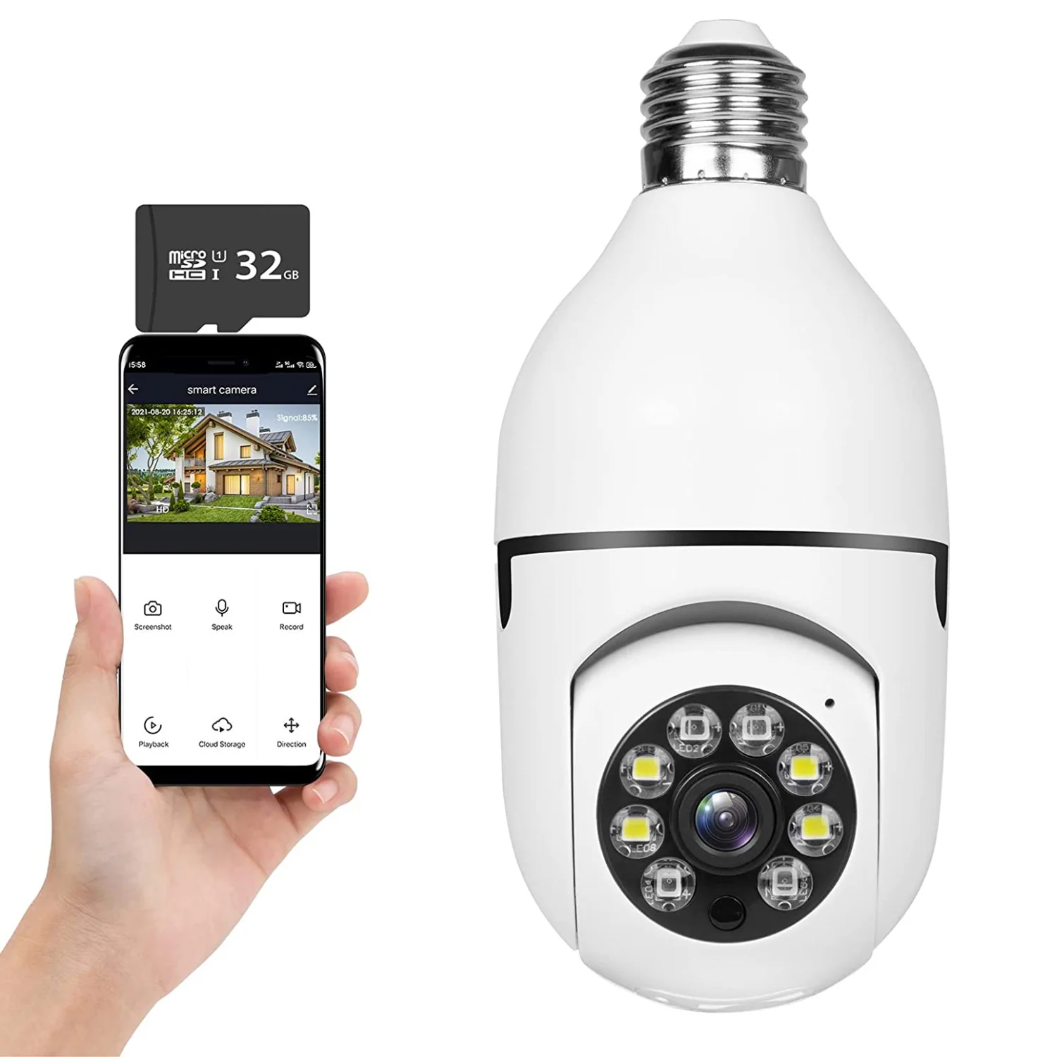 Smart Wifi Indoor / Outdoor Light Bulb Security Camera - Image 2