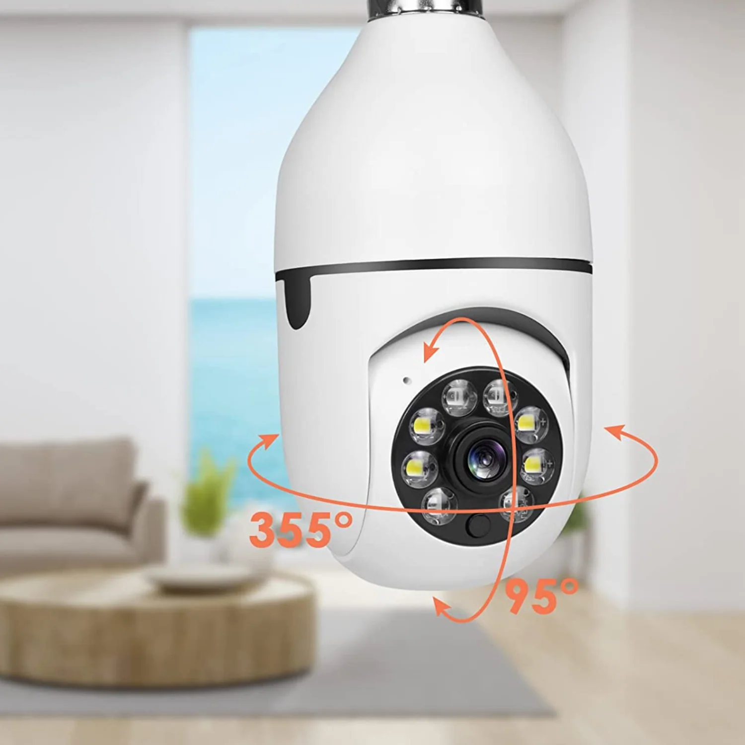 Smart Wifi Indoor / Outdoor Light Bulb Security Camera - Image 5