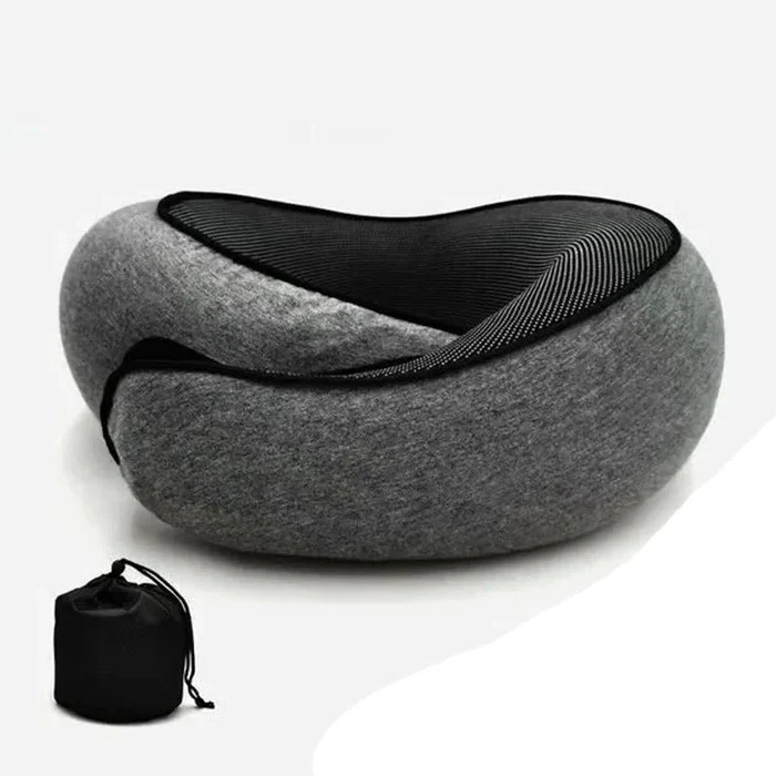 Snail Style Memory Foam Travel Curved Neck Pillow - U-shaped, Portable, Adjustable Support Neck Brace Pillow - Image 2