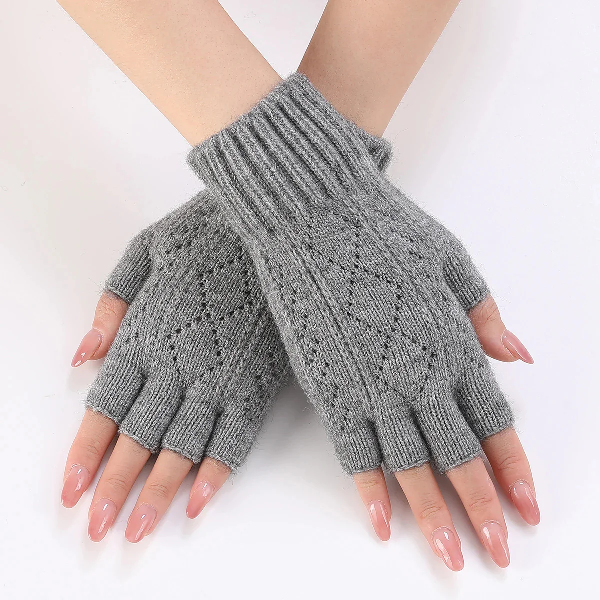 Soft Knit Fingerless Gloves for Winter - Image 11
