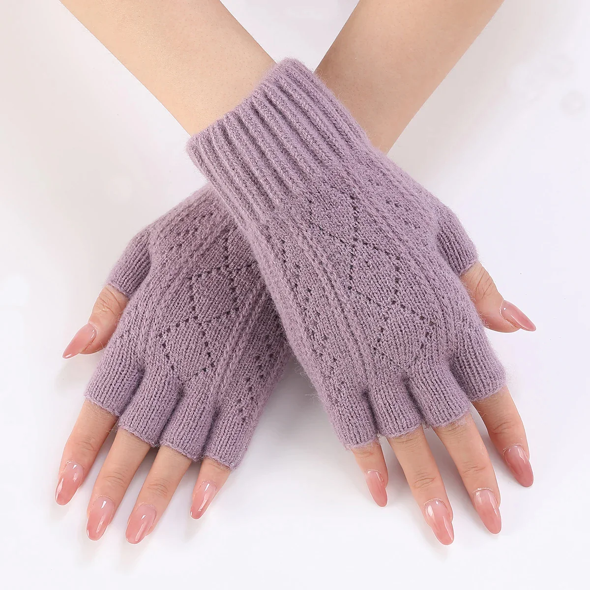 Soft Knit Fingerless Gloves for Winter - Image 8
