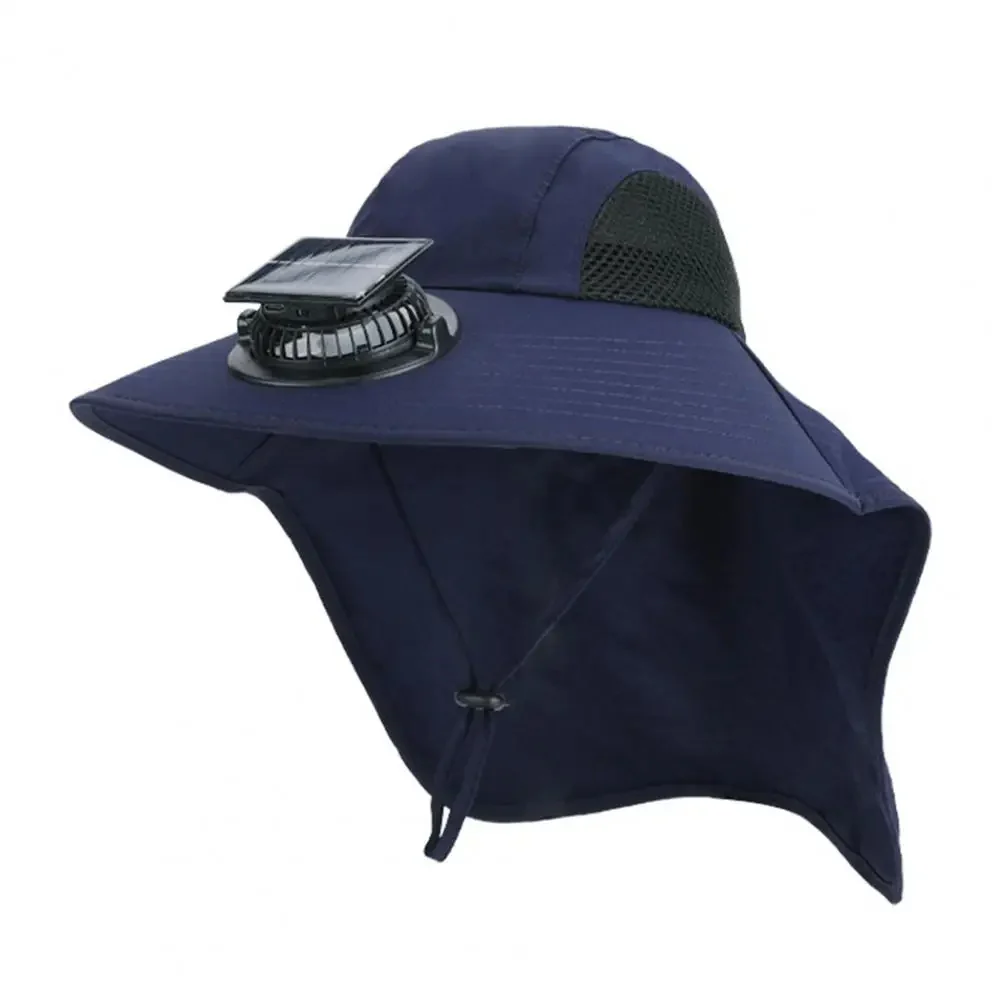 Solar Fan Hat with Wide Brim UV Protection - Image 11