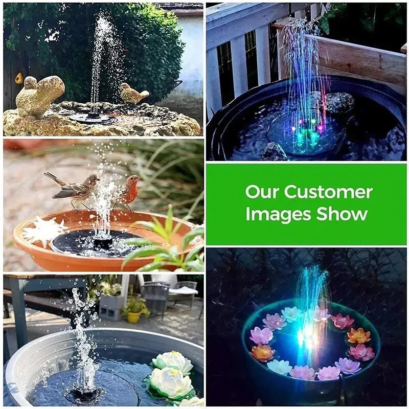 Solar Fountain with 60 LED Lights - Image 3