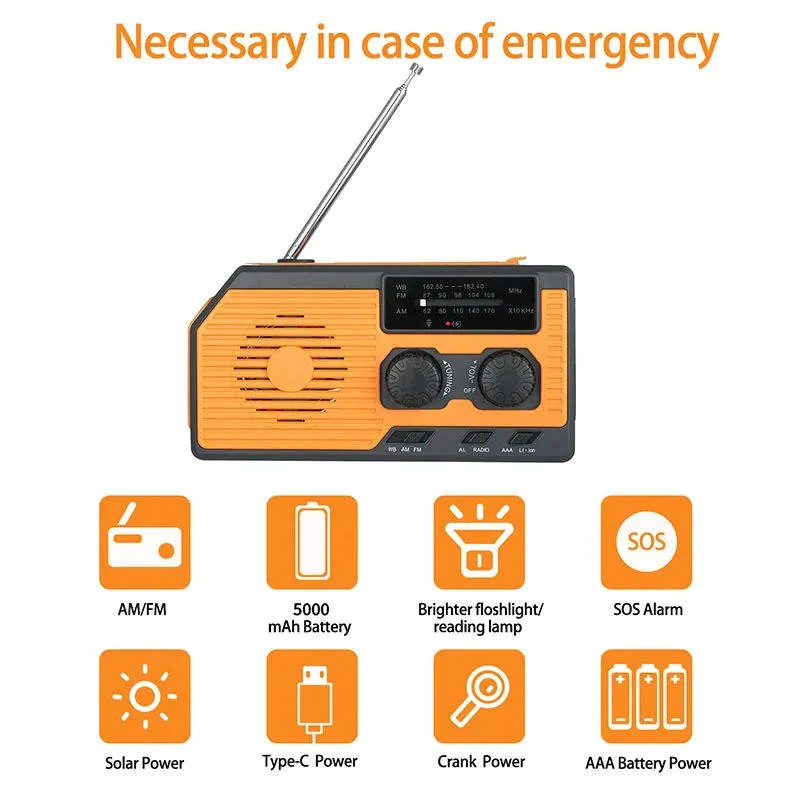 Solar Hand Crank Emergency Radio - Image 6