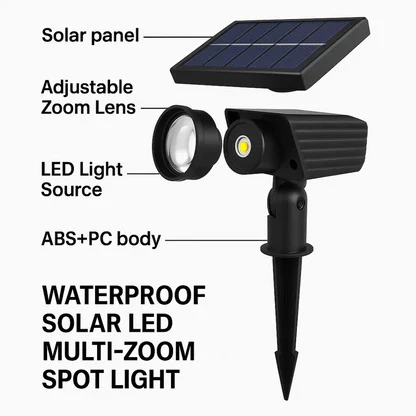 Solar LED Multi-Zoom Spot Light - Image 9
