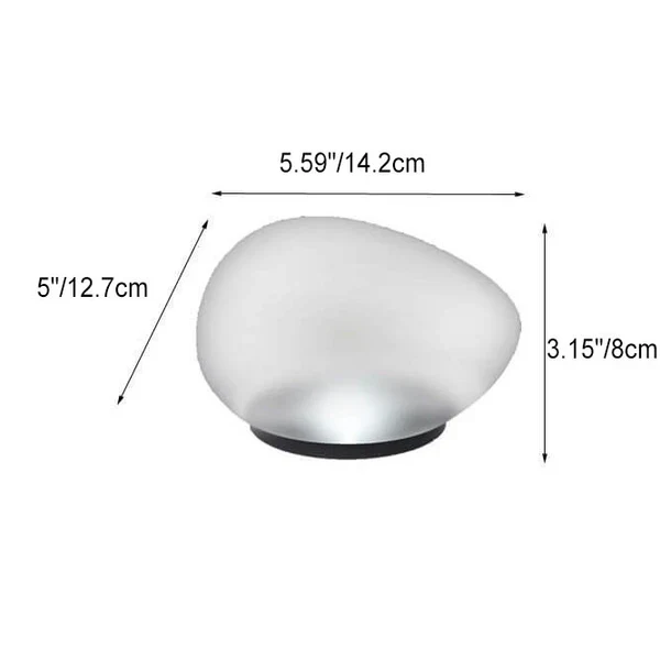 Solar Pebble ABS Sandblasted LED Outdoor Landscape Glass Light - Image 6