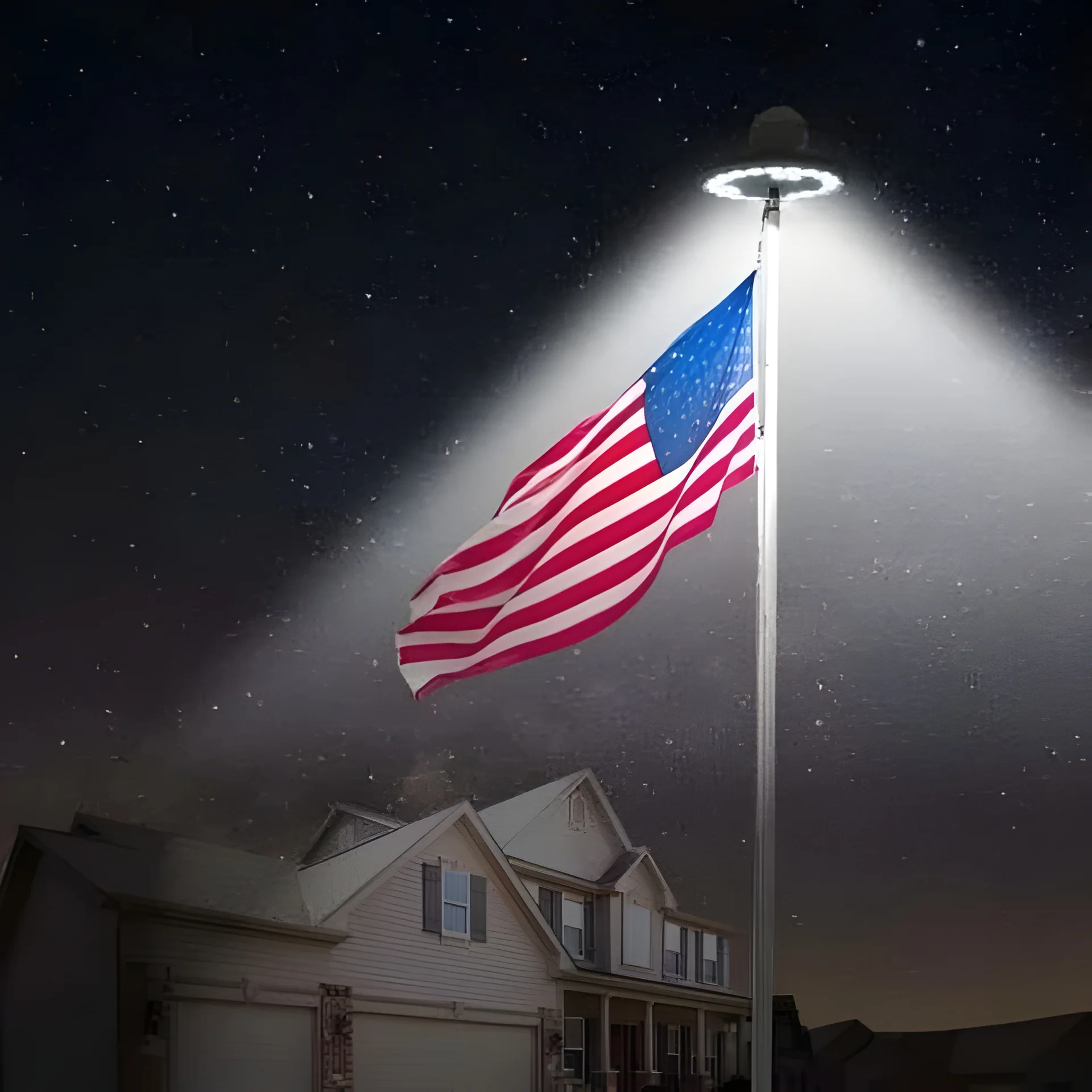 Solar Powered Flagpole Lights - All Night Long Last Flag Pole Lights - LED - Image 2