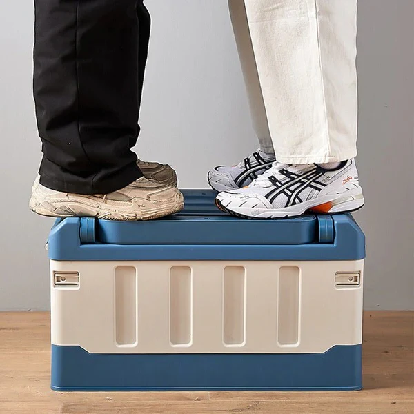 Spacious Indoor / Outdoor Collapsible Trunk Storage Bin Container With Seat - Image 5
