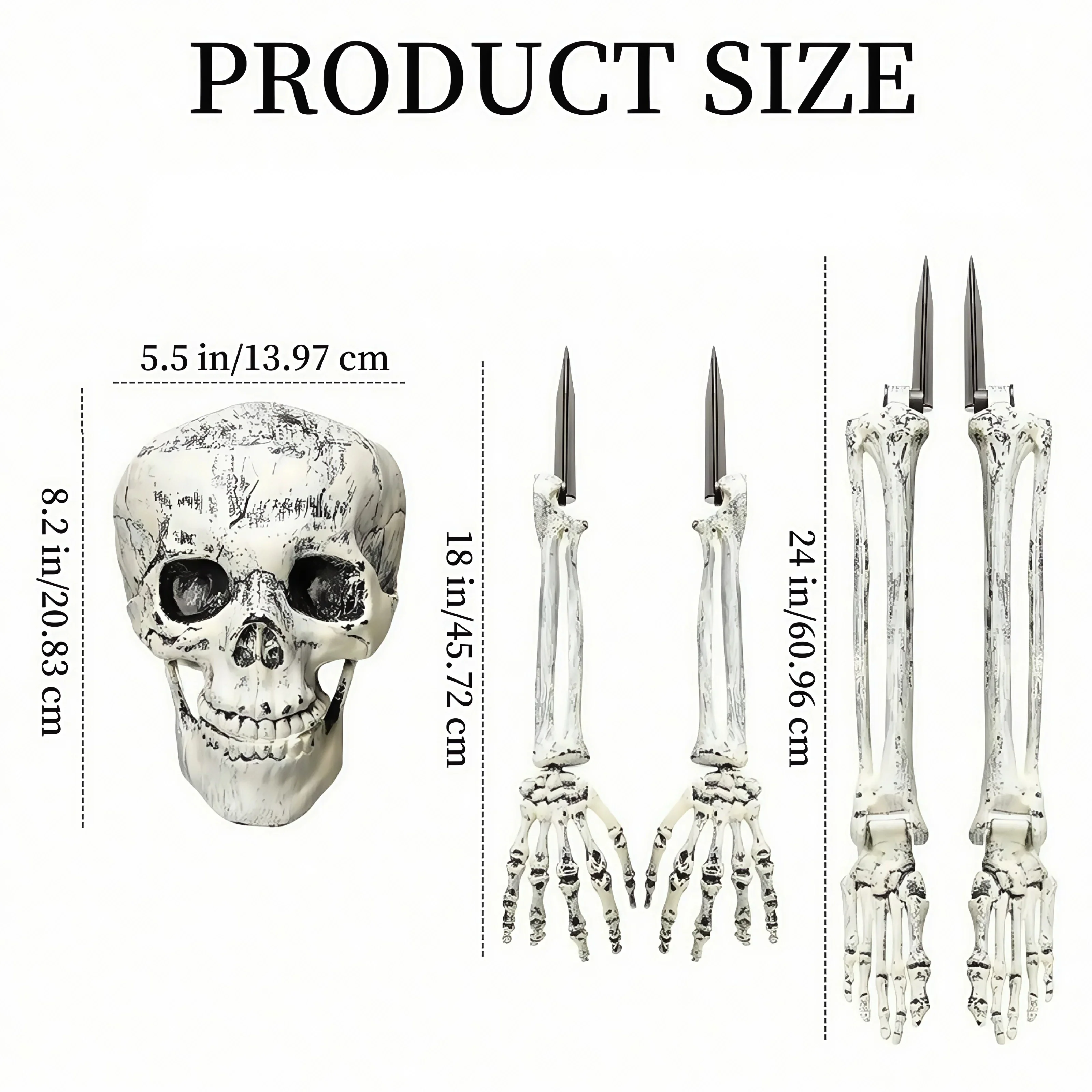 Spooky Skeleton Yard Decoration with Realistic Bones - Image 4