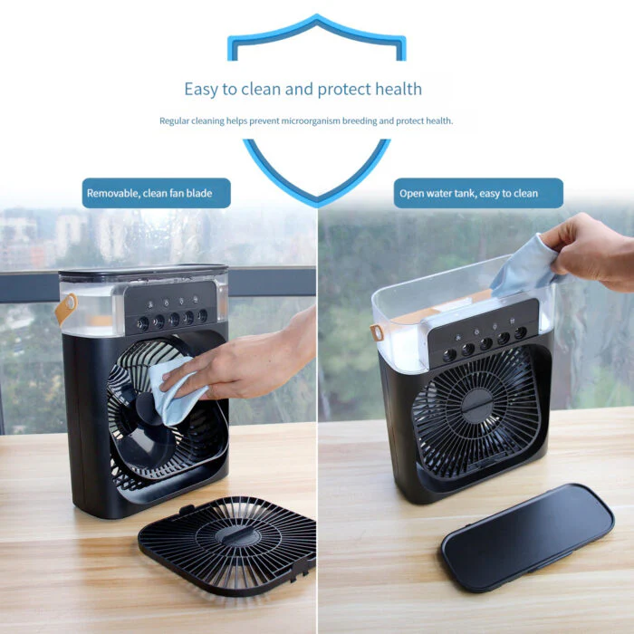 Spray Small Fan Five Hole Humidification Small Refrigeration Air Conditioner Mini Fan Water Cooled Silent Air Cooler - Image 2